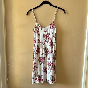 White dress with flowers